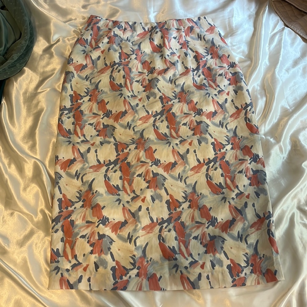 abercrombie floral wrap midi skirt